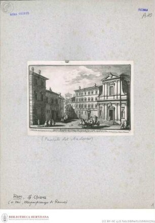Chiesa e Monastero di S. Chiara delle Suore del Terz' Ordine di S. Francesco - Rom, S. Chiara (Facciata del Maderno), aus: Vasi, Magnificenze di Roma