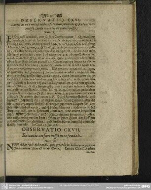 Observatio CXVII. Executio an fieri possit in refeudali