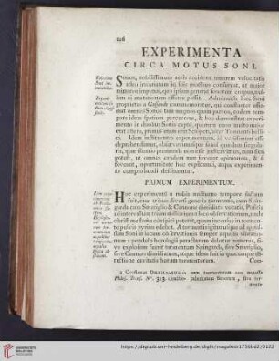 Experimenta circa motus soni