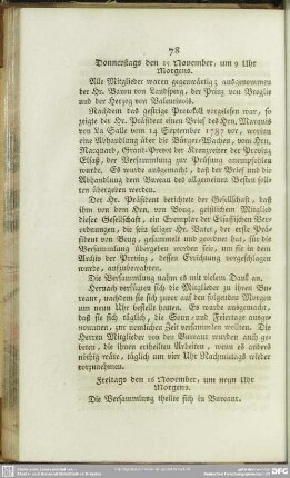 Freitags den 16 November, um neun Uhr Morgens