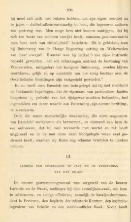 III. Landing der Engelschen op Java en de verovering van dat Eiland