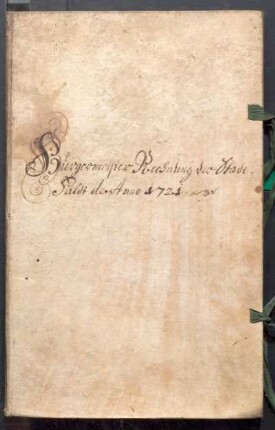 IX A 1 - Alte Stadtrechnungen (1721 - 1722)