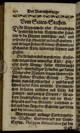 Vom Seiten-Stechen.