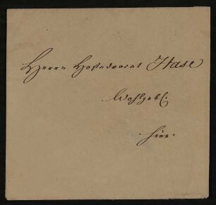 Brief von Johann Wolfgang von Goethe an Carl Georg Hase vom 12.09.1825