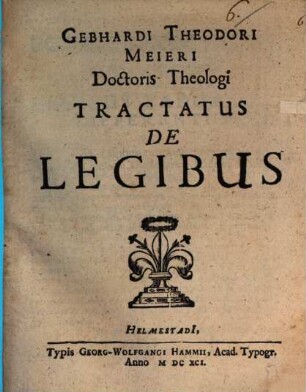 Tractatus de legibus