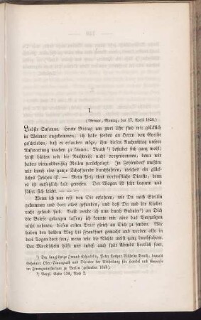 1. (Weimar, Montag den 17. April 1826.)
