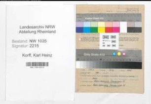 Entnazifizierung Karl Heinz Korff , geb. 14.07.1917 (Elektrosteiger)