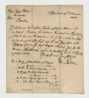 Brief von Johann Anton André an Joseph Heller