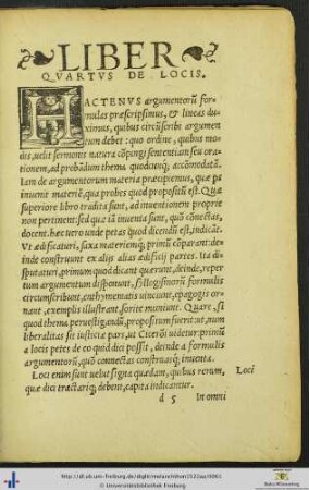 Liber Quartus de Locis.