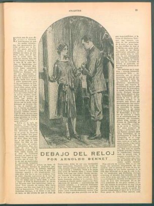 Debajo del reloj