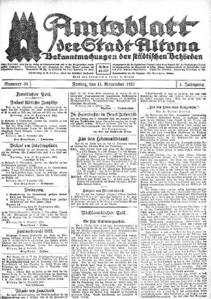 Nummer 48 : Freitag, den 11. November 1921