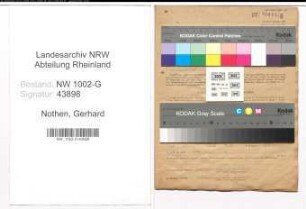 Entnazifizierung Gerhard Nothen, geb. 22.09.1895 (Arbeiter)