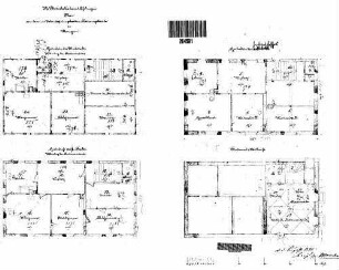 Uhingen: Empfangsgebäude Verwaltungsgebäude Grundrisse UG,EG,1.OG,DG,Fundament