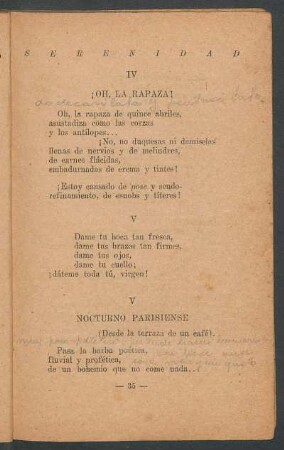 IV - ¡Oh, la rapaza!