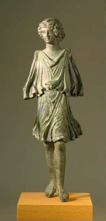 Römische Statuette eines tanzenden Laren (ohne Arme)