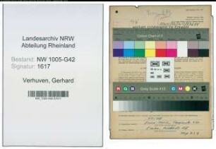 Entnazifizierung Gerhard Verhuven , geb. 24.09.1909 (Friseur)