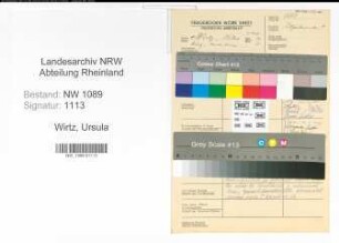 Entnazifizierung Ursula Wirtz , geb. 00.00.0000 ()