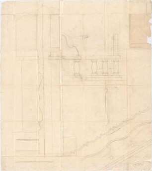 Thiersch, Friedrich von; Starnberg bei München (Bayern); Landhaus Otto Förster - Brüstung DG (Schnitt)