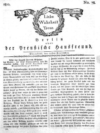 No. 78., 29sten September 1810