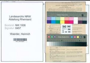 Entnazifizierung Heinrich Waerder , geb. 20.02.1899 (Arbeiter)