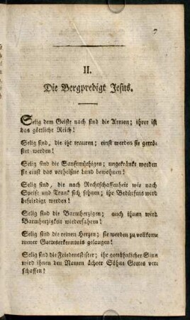 7-20, II. Bergpredigt Jesus.