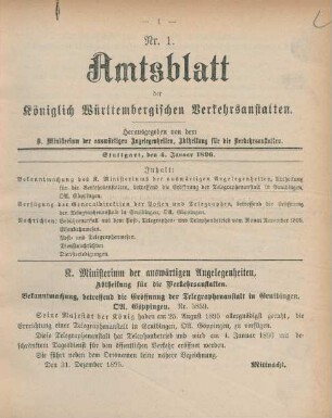 4. Januar-31. Dezember 1896 = Nr. 1-117