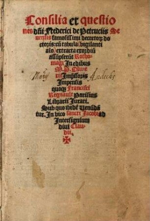 Consilia et quaestiones (et Disputationes)