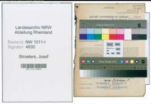 Entnazifizierung Josef Stroeters , geb. 07.11.1905 (Postassistent)