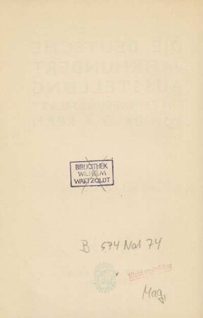 Bibliothek Wilhelm Waetzoldt