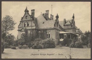 Ansichtskarte Offizierskasino mit Garten, Regiment Königin Augusta