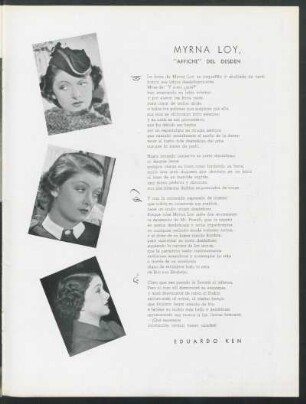 Myrna Loy - "affiche" del desdén