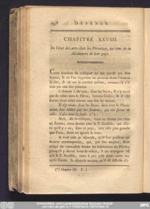 Chapitre XXVIII. Du l'état des arts chez les Péruviens, au tems de la découverte de leur pays.