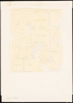 St. Kastor, Koblenz: Grundriss des Stiftes vor/um 1800