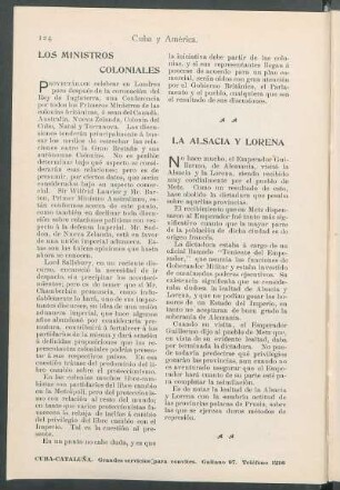 La Alsacia y Lorena.