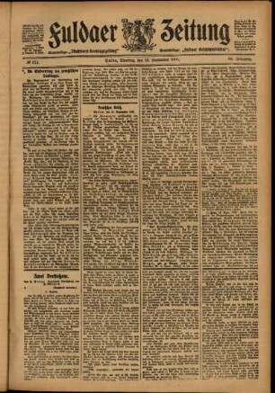 Ausgabe vom Dienstag, den 19. September 1905.
