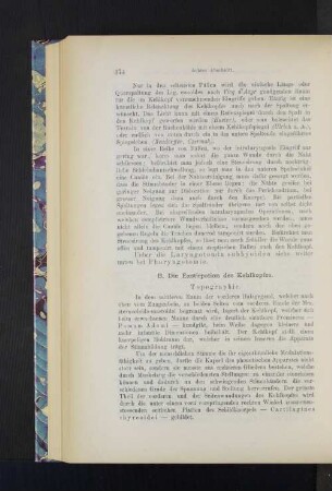 B. Die Exstirpation des Kehlkopfes.