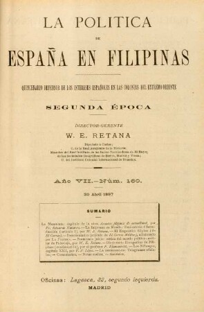 Núm. 160. 30 Abril 1897