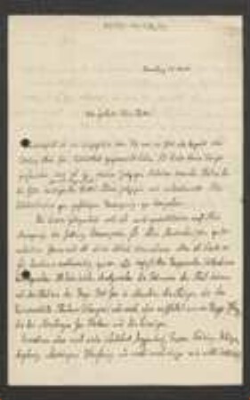 Brief von Georg Fischer an Unbekannt