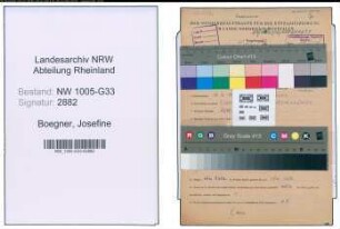 Entnazifizierung Josefine Boegner , geb. 10.02.1913 (Lehrerin)