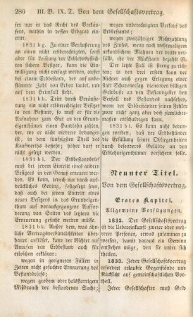 Neunter Titel. Von dem Gesellschaftsvertrag