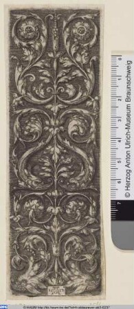 Laubwerk mit Delphinen, Hochfüllung