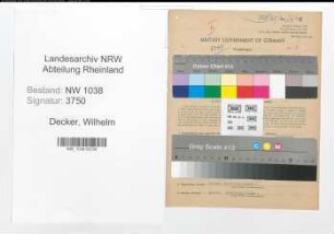 Entnazifizierung Wilhelm Decker , geb. 28.10.1909 (Lokfuehrer)