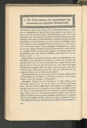 3. Die Vorbereitungen des gegenwärtigen Imperialismus aus englischem Gesichtswinkel