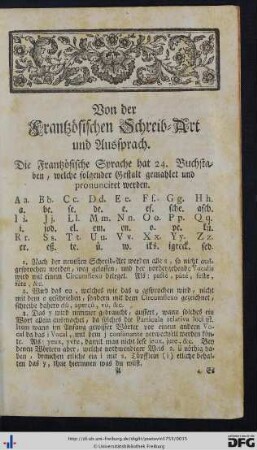Aussprache und Grammatik.