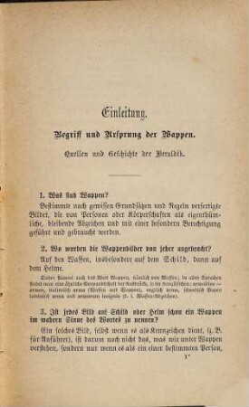 Katechismus der Heraldik : Grundzüge der Wappenkunde