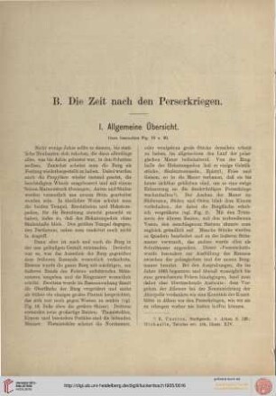 B. Die Zeit nach den Perserkriegen