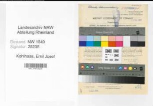 Entnazifizierung Emil Josef Kohlhaas , geb. 20.03.1898 (Prokurist)