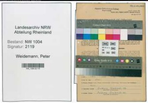 Entnazifizierung Peter Weidemann , geb. 11.08.1910 (Kaufm.Angestellter)