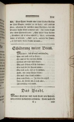 Schilderung meiner Braut