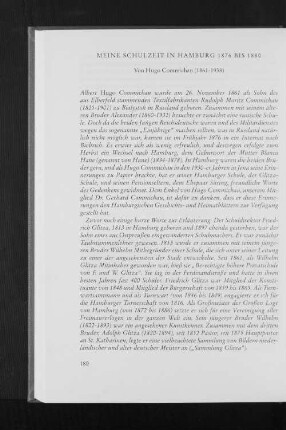Meine Schulzeit in Hamburg 1876 bis 1880